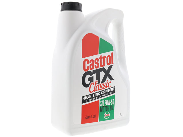 Engine Oil - Castrol GTX Classic - 20W-50 Conventional (5 Quart) 15E809