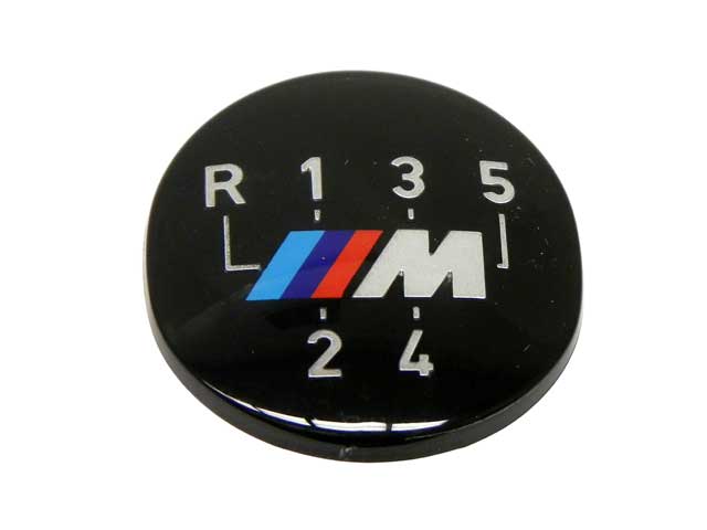 BMW Emblem - Oval Shift Knob ("M" 5 Speed Pattern) (Adhered) | 1984-1999 25111221613