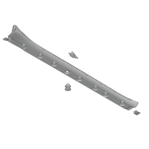 Porsche Side Member Trim - Matte Black - Left - 911 | 2014-2019 99150459586OK1