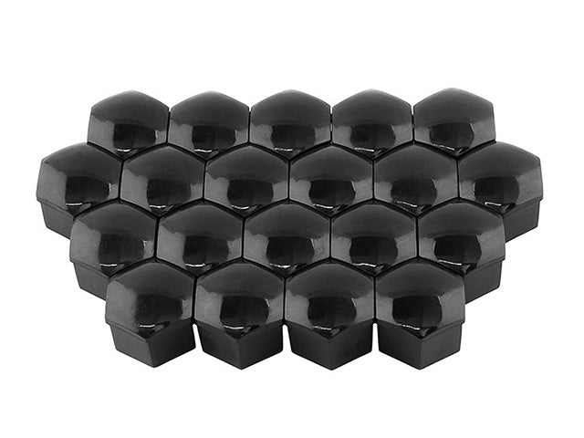 BMW Wheel Lug Bolt Cap Set (20 Pack) (Black) | 1988-2001 32022302