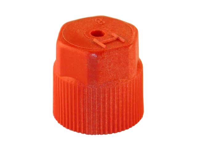 BMW A/C Schrader Valve Cap - R134A Cap - Red - High Side | 1969-2022 357820809C