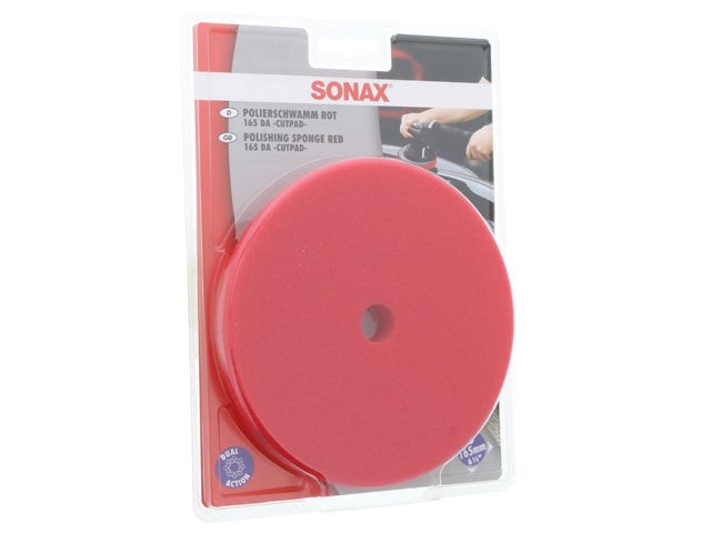 Paint Polishing Disc - SONAX Red Dual Action Cutting/Polishing Pad Hard 493441