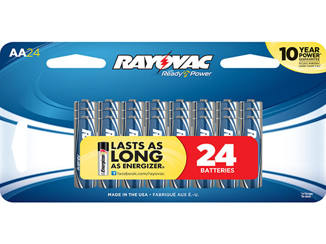 Consumer Battery - RAYOVAC Alkaline - AA Size (24 Pack) 553579022