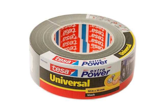 Duct Tape - Tesa Extra Power Universal - Black (50 m X 50 mm Roll) 5638901