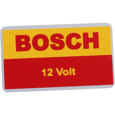 Sticker, "Bosch 12 Volt", Yellow & Red, 356C (64-65), 912 (65-69), 914 (70-76) - Sierra Madre Collection