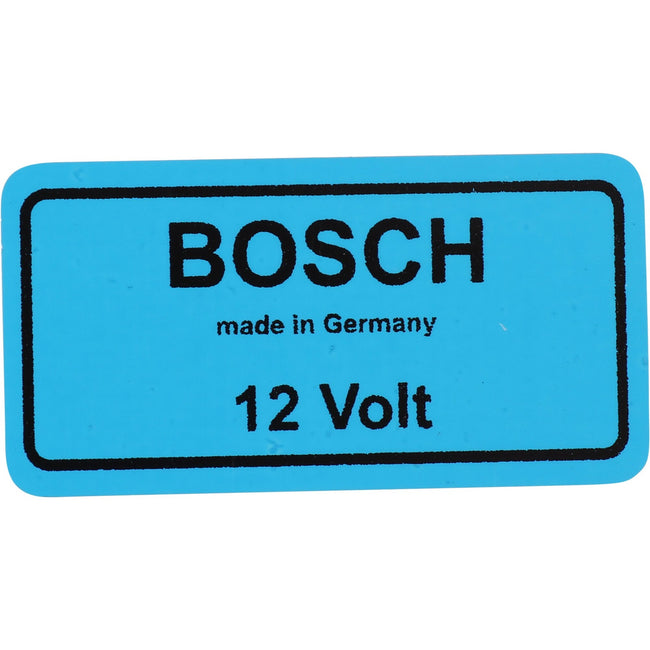 Sticker, "Bosch made in Germany 12 Volt", Blue, 356C (64-65), 912 (65-69)