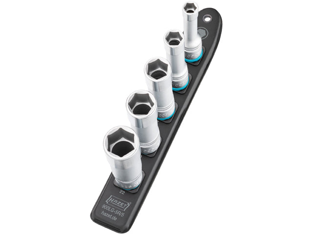 Socket Set - 1/2" Drive 5-piece Hazet SmartRail System 900LGSR5