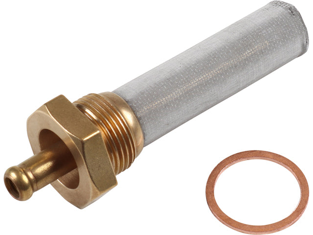 Porsche Fuel Tank Fuel Line Fitting with Screen (22 mm thread & 8 mm fuel line nipple), 911/912 | 1965-1973 90120102306