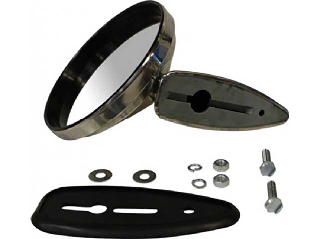 Porsche Door Mirror Chrome - Round, 911/912 | 1965-1971 90173111101