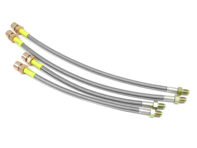Porsche Brake Hose Set - Steel Braided with Clear Protective Jacket, 356B/356C/356SC | 1960-1965 995522091
