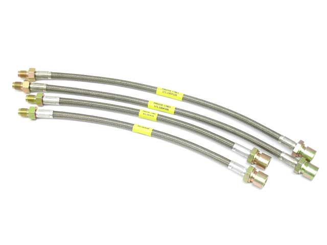 Porsche Brake Hose Set - Steel Braided with Clear Protective Jacket, 928 | 1978-1986 995522102