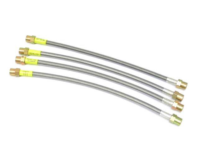 Porsche Brake Hose Set - Steel Braided with Clear Protective Jacket, 911/Boxster | 1997-2013 995522108