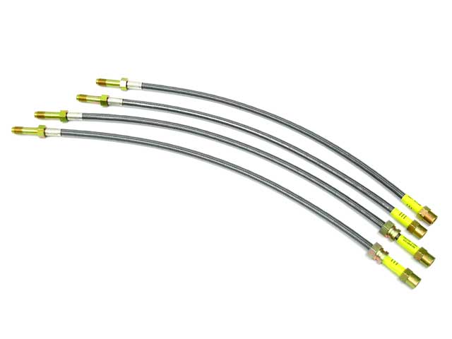 BMW Brake Hose Set - Steel Braided with Clear Protective Jacket | 1999-2006 885522956