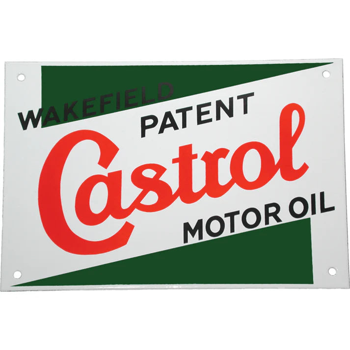 Castrol Classic Oil Enamel Metal Sign 225mm x 180mm