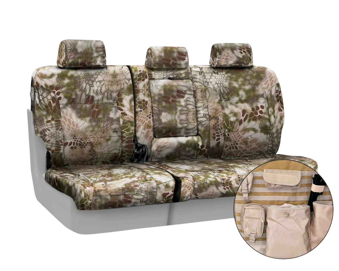 Custom Fit Ballistic Tactical Seat Cover - Camo Kryptek Highlander
