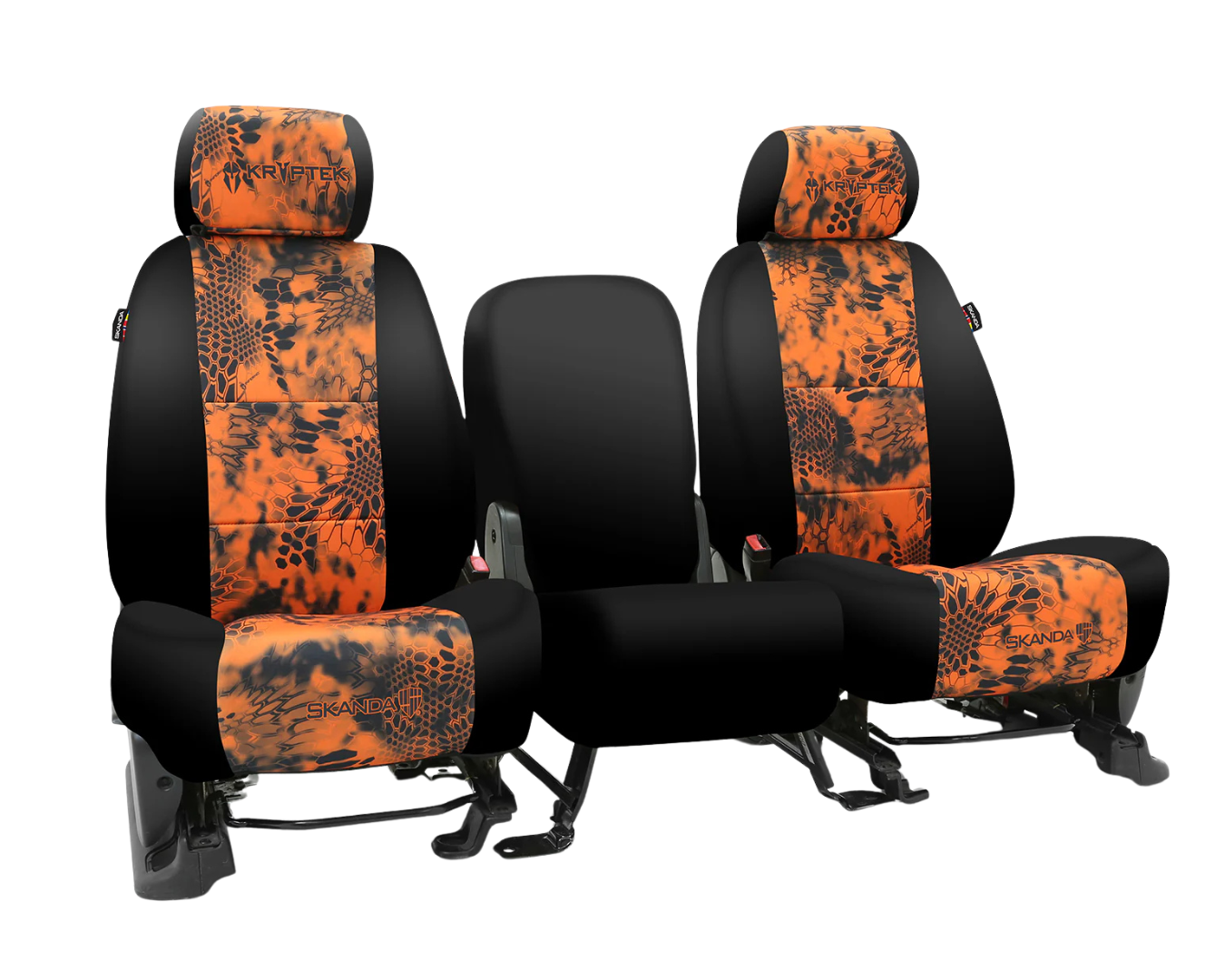 Custom Fit Neosupreme Seat Cover - Camo Inferno With Black