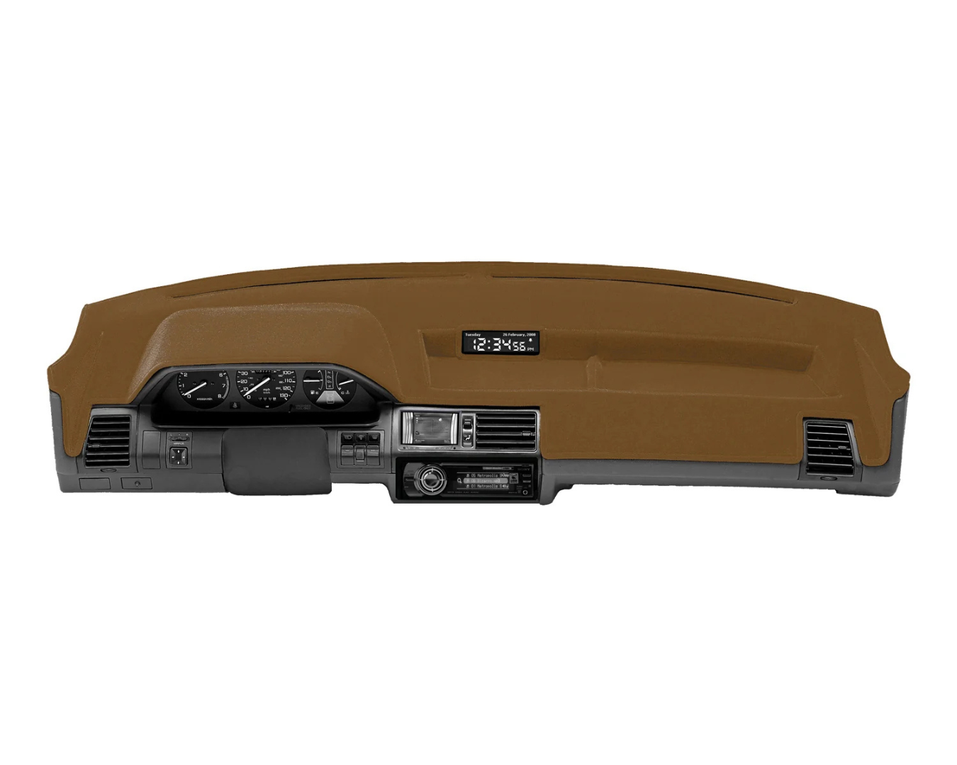 Custom Fit Velour Dashboard Cover - Tan