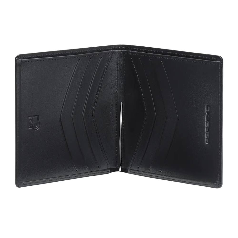 Essential Embossed Porsche Crest Cowhide Leather Credit Cardholder