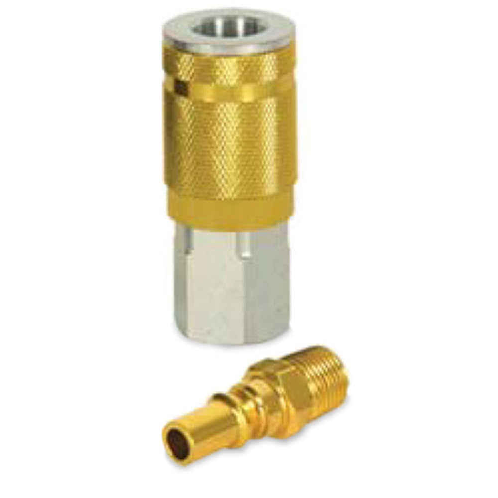 Fnpt Aro Type J Gold Air Nipple - 3/8 Inch