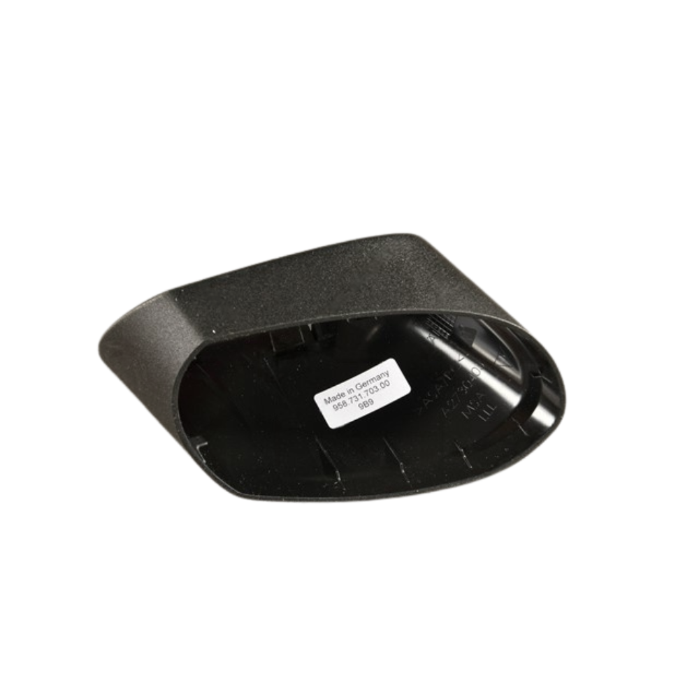 Left Dorr Mirror Base Cover Cap - Satin Black - Cayenne | 2015-2018