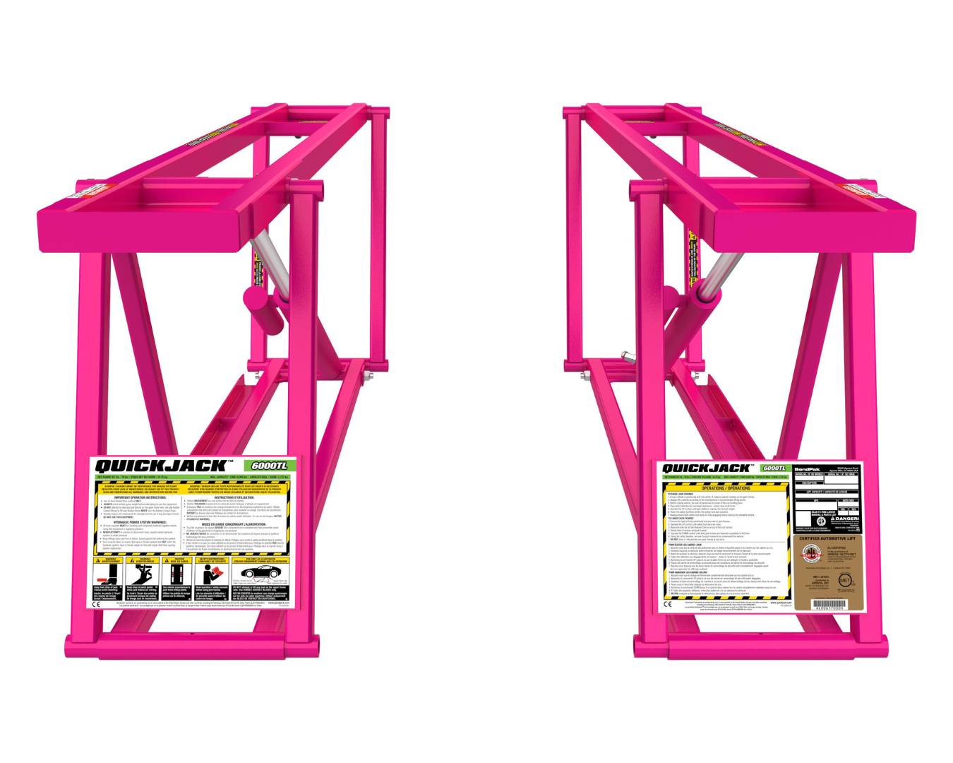 Limited-Edition Pink QuickJack 6000TL Portable Car Lift