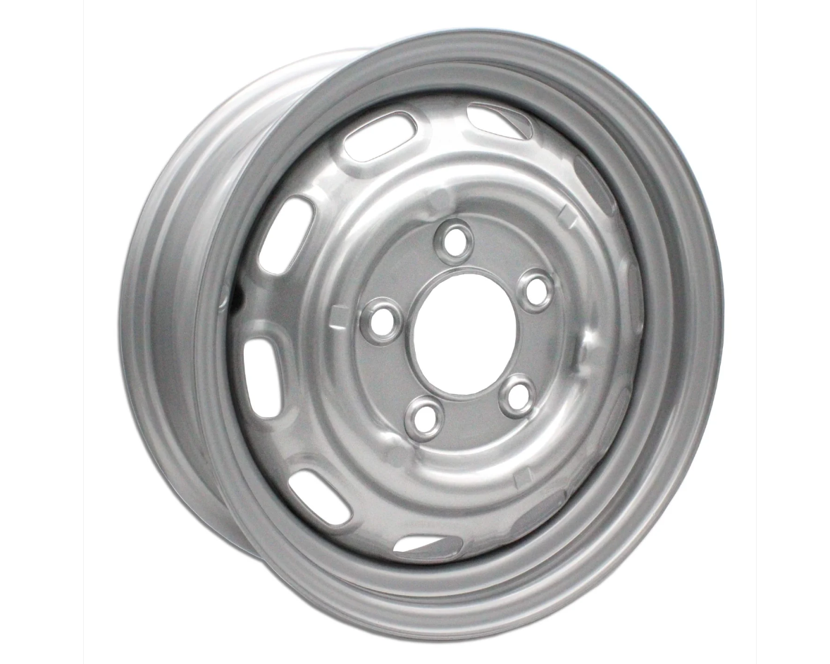 Porsche 15 x 5.5 Painted Disc Brake Wheel - Silver - 356C - 911 - 912 | 901-361-022-10