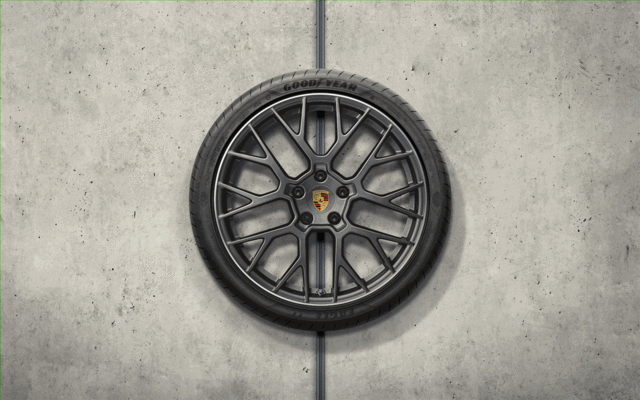 Porsche 20/21 in RS Spyder Design Summer Wheel & Tire Set - 992044661J - 992 18-23 992044661J