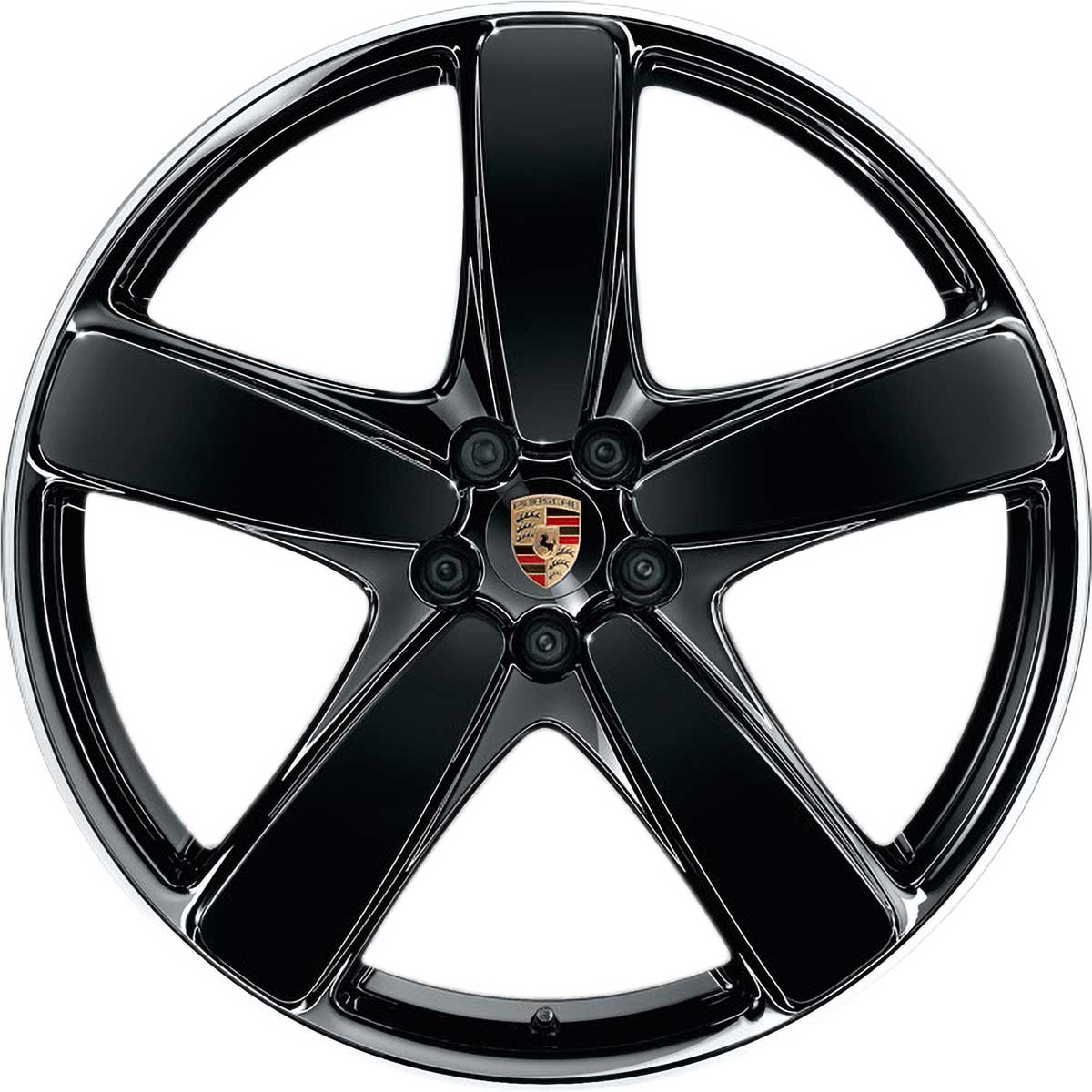 Porsche 21 in Sport Classic Summer Wheel & Tire Set in Black High Gloss - Macan 15-23 95B044665P