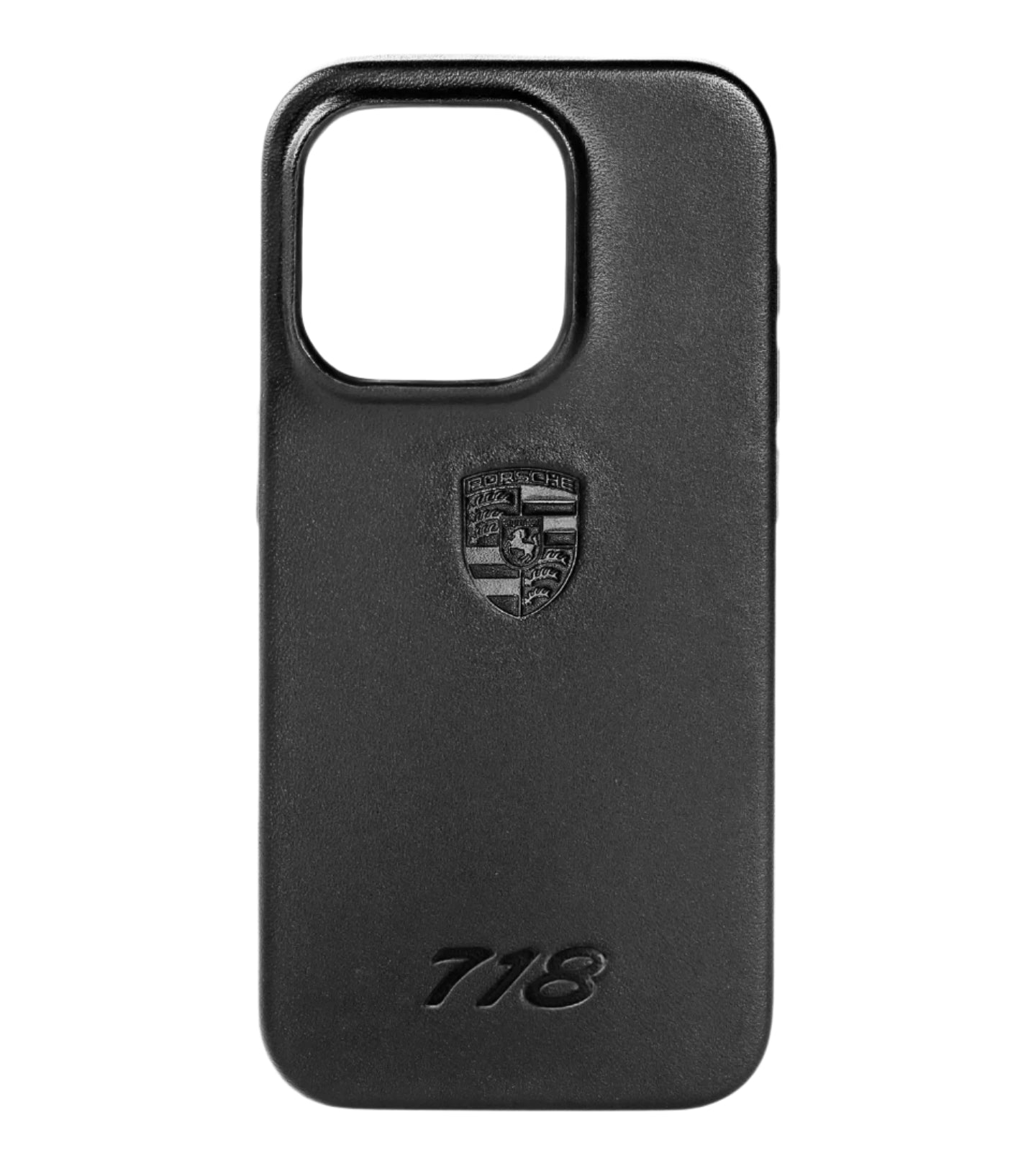 Porsche 718 Embossed iPhone 15 Pro Snap On Case - Black