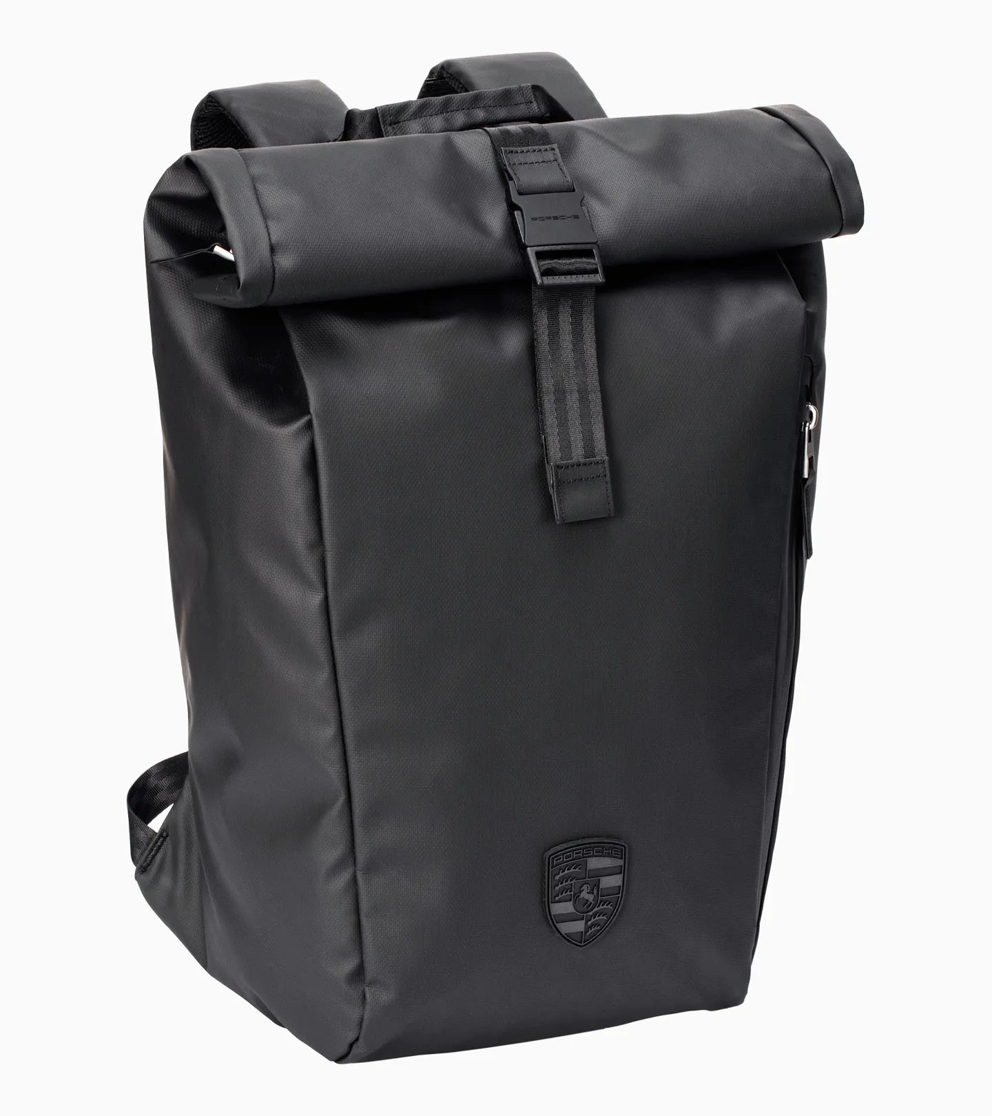 Porsche 911 Logo Black Roll Top Backpack
