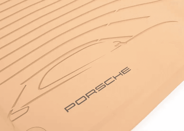 Porsche All Weather Floor Mats Luxor Beige - 95B044800434H0 - Macan 15-23 95B044800434H0