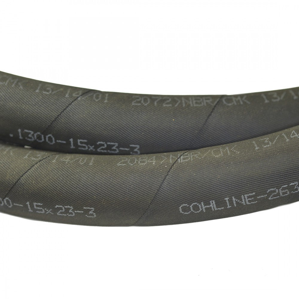 Porsche Black Cloth Wrap Hose M12 1 Meter HOSE-BCWL-028