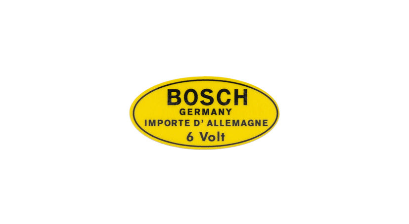Porsche Bosch Adhesive Label - All 356s 50-65 PCG-701-008-00