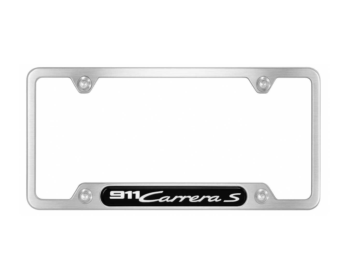 Porsche Brushed Stainless Steel License Plate Frame - 911 C2S | PNA70401214