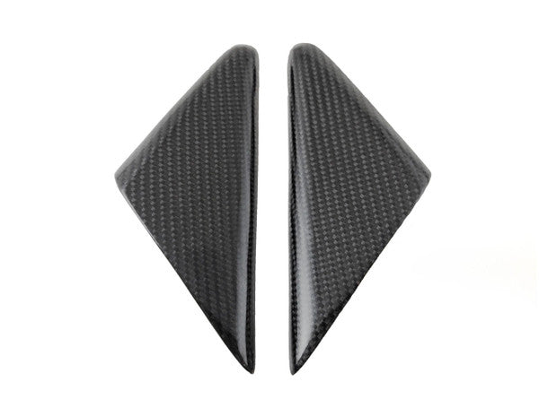 Porsche Carbon Fiber Door Mirror Triangle Trim - Boxster | 2017-2025 FS-CF-POR-DWG-718