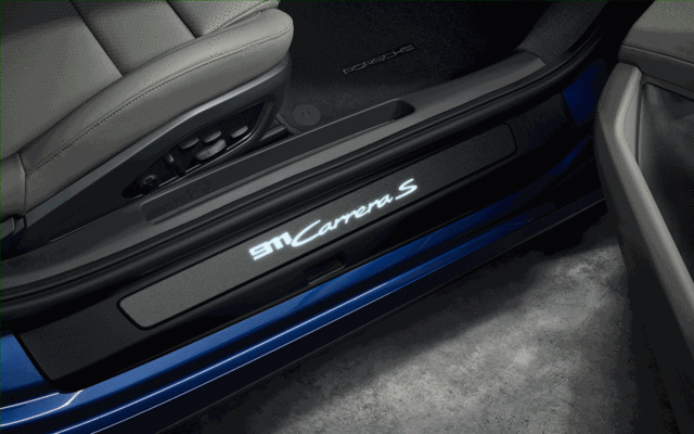 Porsche Carbon Matt Door Sill Guards - 99204482085 - 992 18-23 99204482085