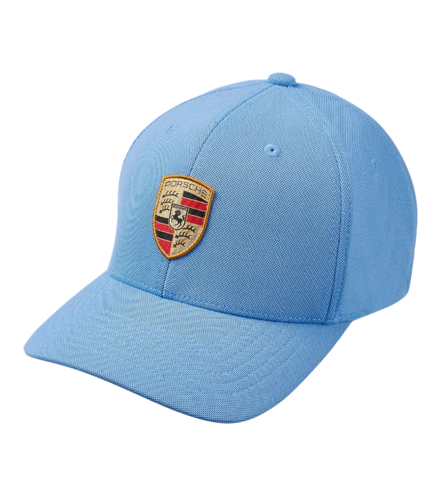 Porsche Crest Badge Unisex Flexfit Baseball Light Blue Cap