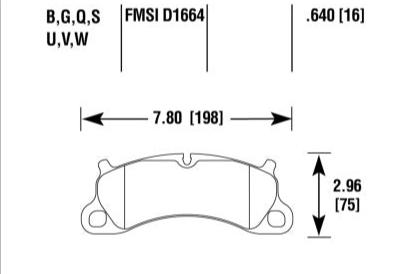 Porsche Disc Brake Pad - 911/Boxster 12-16 HB907W-640
