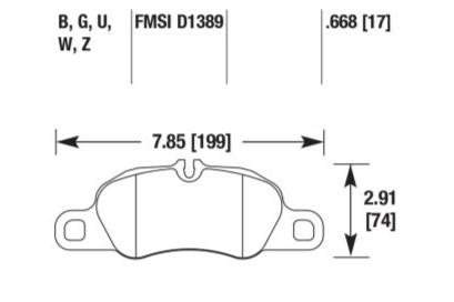 Porsche Disc Brake Pad - 911/Boxster/Cayman 09-19 HB719Z-668