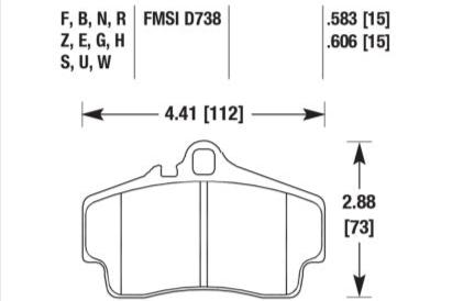 Porsche Disc Brake Pad - 911/Boxster/Cayman 98-12
