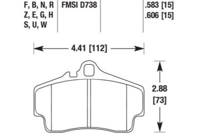 Porsche Disc Brake Pad - 911/Boxster/Cayman 98-12