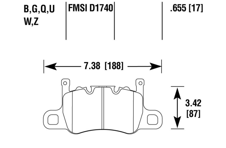 Porsche Disc Brake Pad - 911/Cayman/Panamera 14-19 HB850G-655