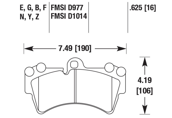 Porsche Disc Brake Pad - Cayenne 03-09 HB501G-625