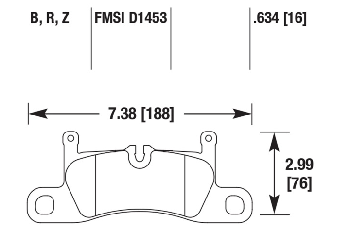 Porsche Disc Brake Pad - Cayenne 11-18 HB762Z-634