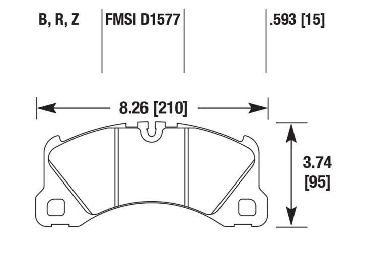 Porsche Disc Brake Pad - Cayenne/Macan/Panamera 10-19 HB761B-593