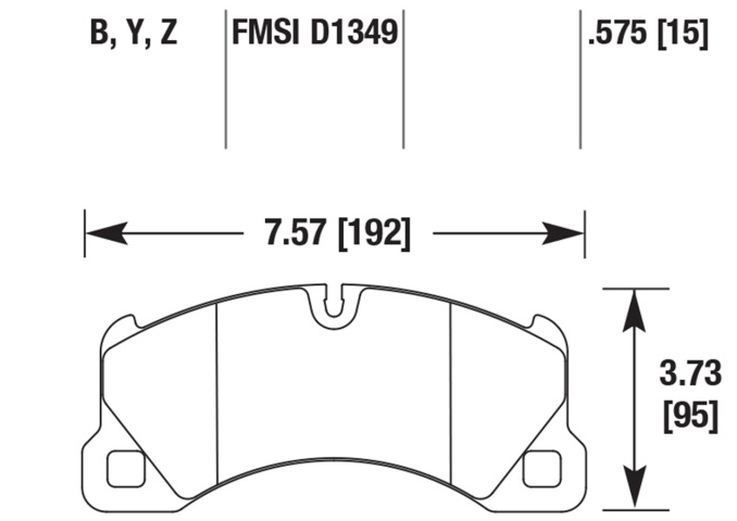 Porsche Disc Brake Pad - Cayenne/Macan/Panamera 14-16 HB720Z-575
