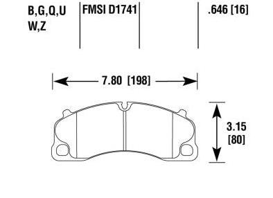 Porsche Disc Brake Pad Front - 911 14-19