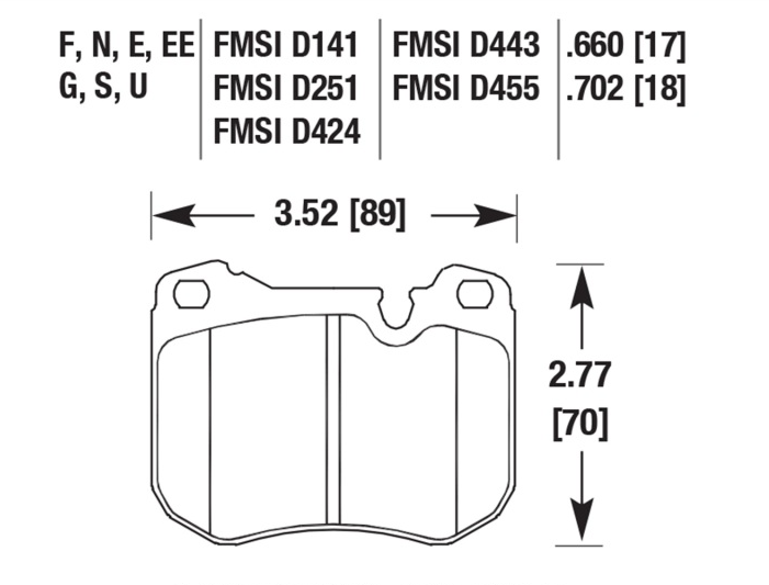 Porsche Disc Brake Pad Front - 924/928/944 77-89 HB199E-702