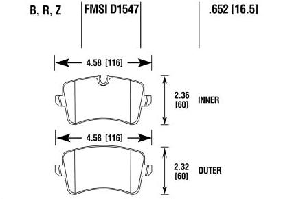 Porsche Disc Brake Pad - Macan 15-19 HB823Z-652