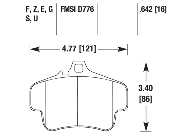 Porsche Disc Brake Pad Rear - 911 98-05